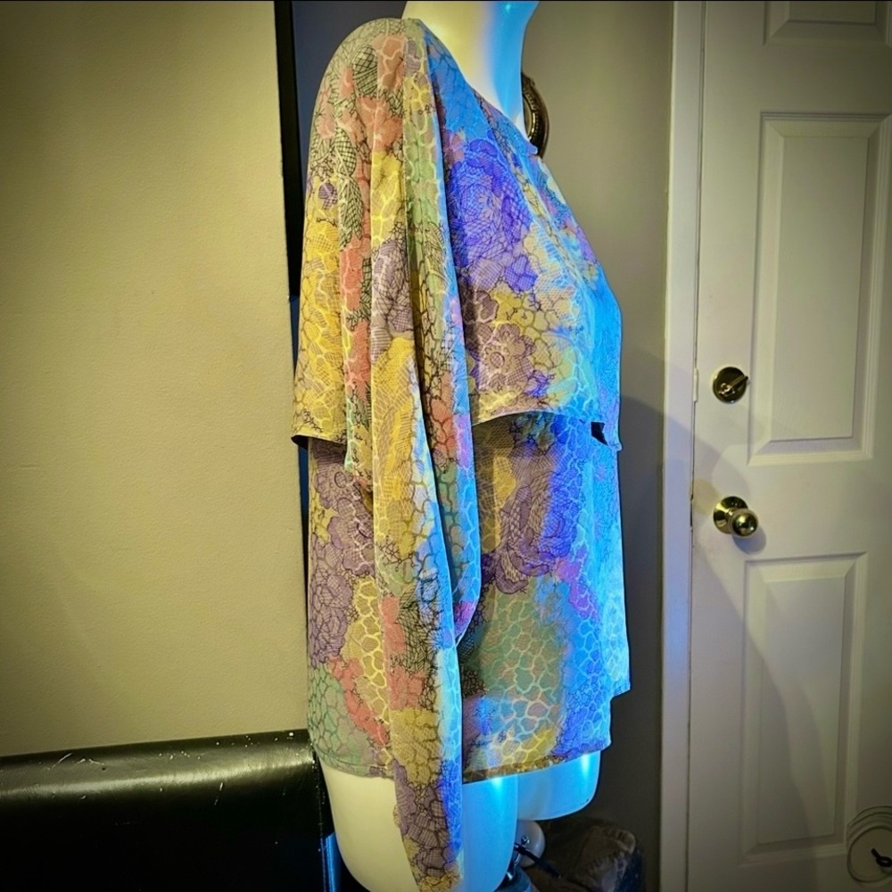 🍭Michii Moon Metallic Silk Blouse